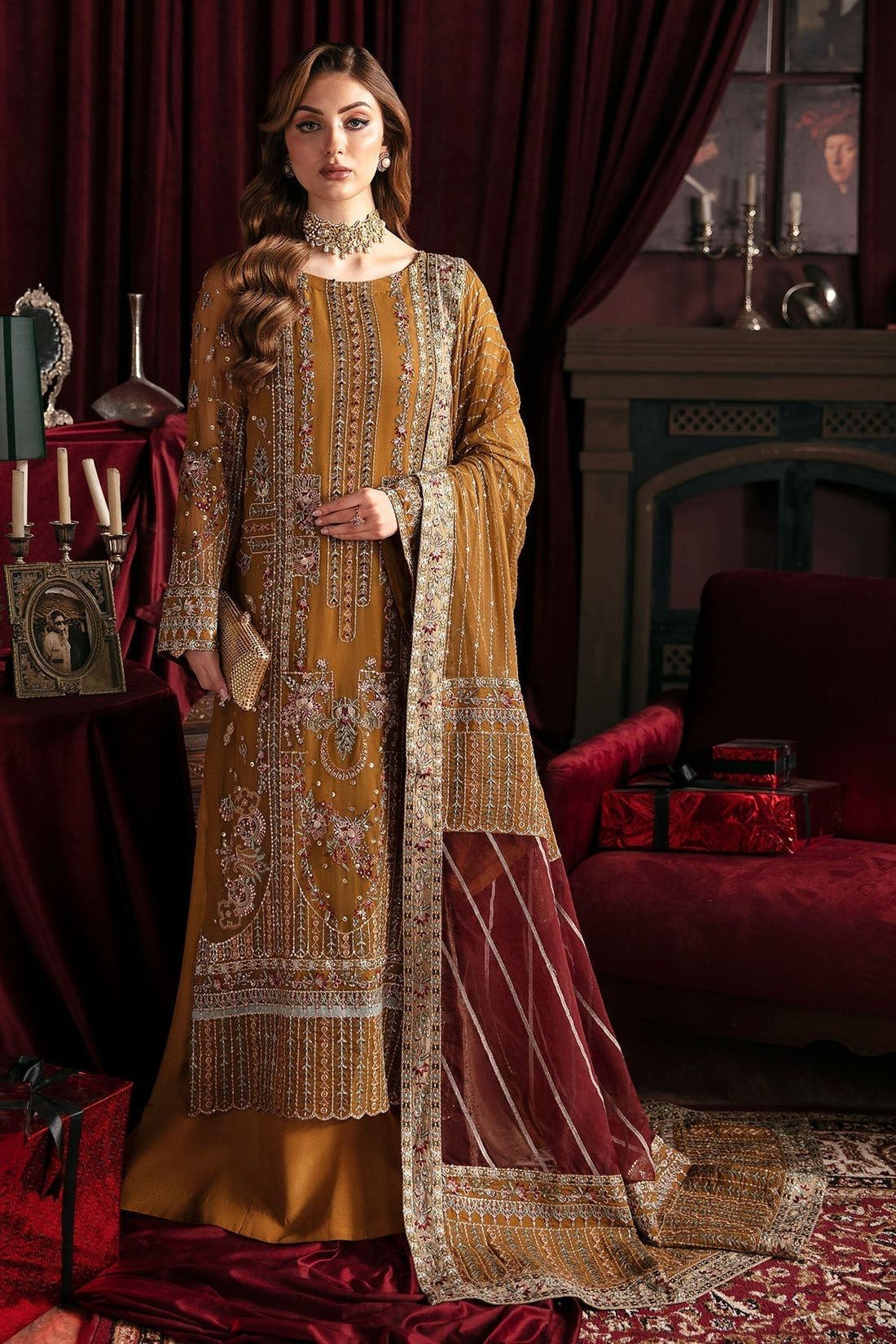 Nureh | Elanora Formal 24 | CRIMSON - by - Libasekhas UK - Registered Vendor of : Nureh - 100% Original Designer Dresss
