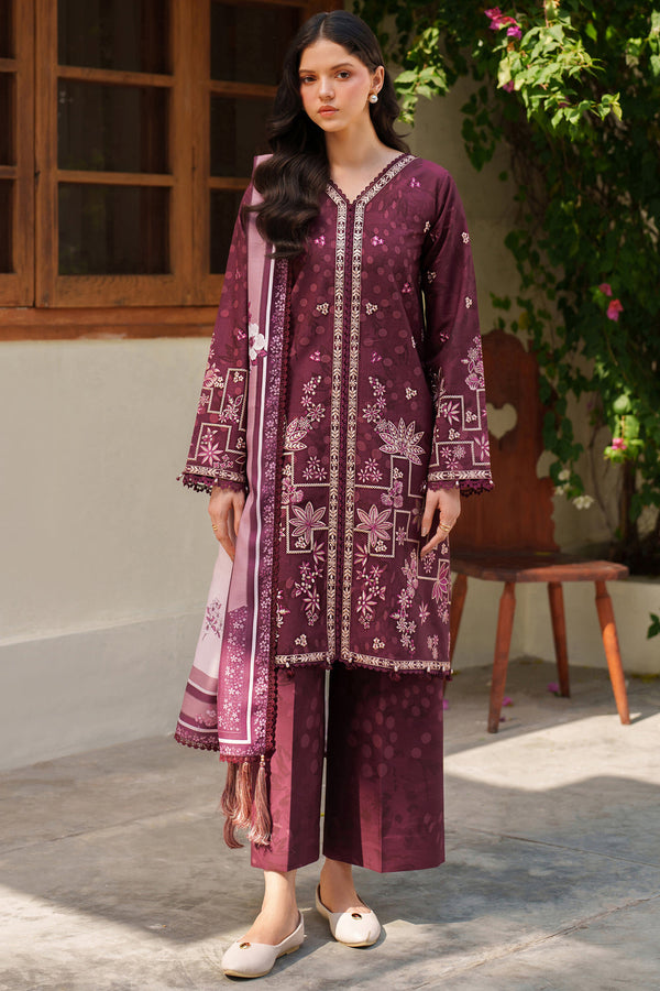 Farasha | Meline Premium Viscose 25 | Mauve Cream - by Libasekhas UK - Registered Vendor of : Farasha - 100% Original Designer Dress