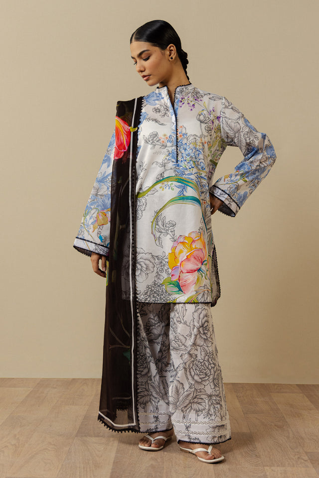 Zara Shahjahan | Coco Prints 26 | Fiora-2A - by Libasekhas UK - Registered Vendor of : Zara Shahjahan - 100% Original Designer Dress