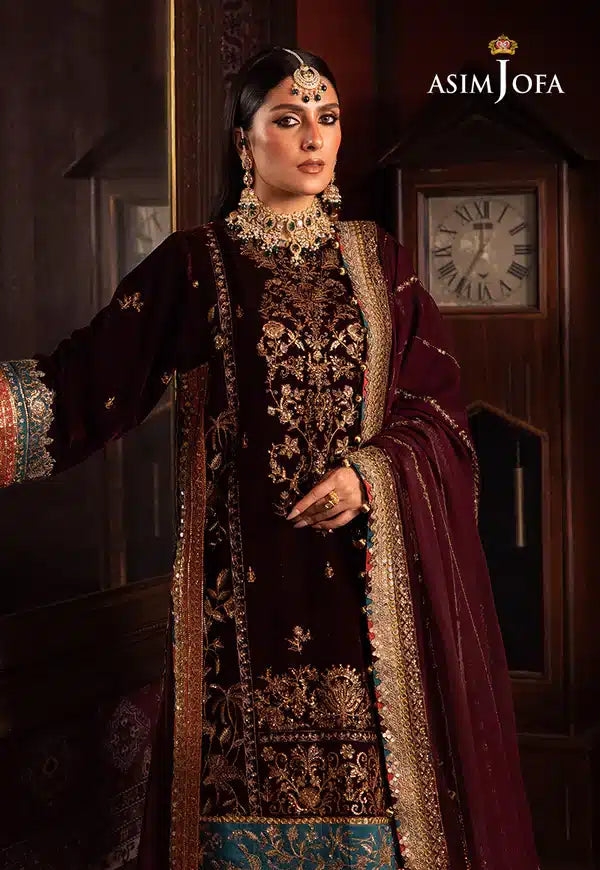 Asim Jofa | Makhmal Wedding Velvet 23 | AJMM-09 - by - Libasekhas UK - Registered Vendor of : Asim Jofa - 100% Original Designer Dresss