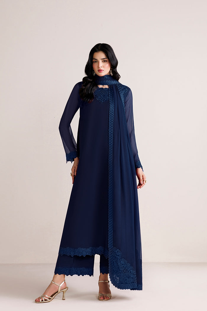 Farasha | Chiffon Essentials 26 | Sapphire Muse - by Libasekhas UK - Registered Vendor of : Farasha - 100% Original Designer Dress