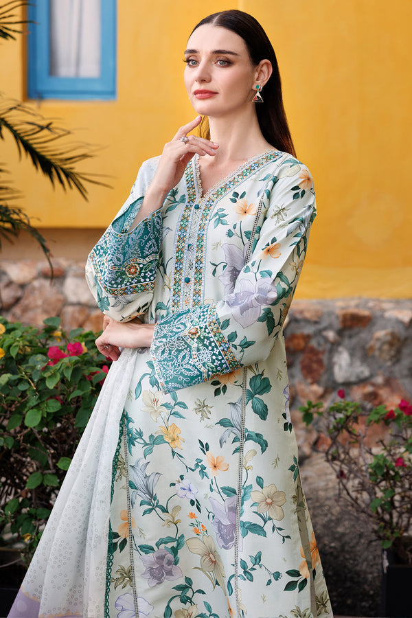 Farasha | Printed Essentials | Aqua Sparkle - by - Libasekhas UK - Registered Vendor of : Farasha - 100% Original Designer Dresss