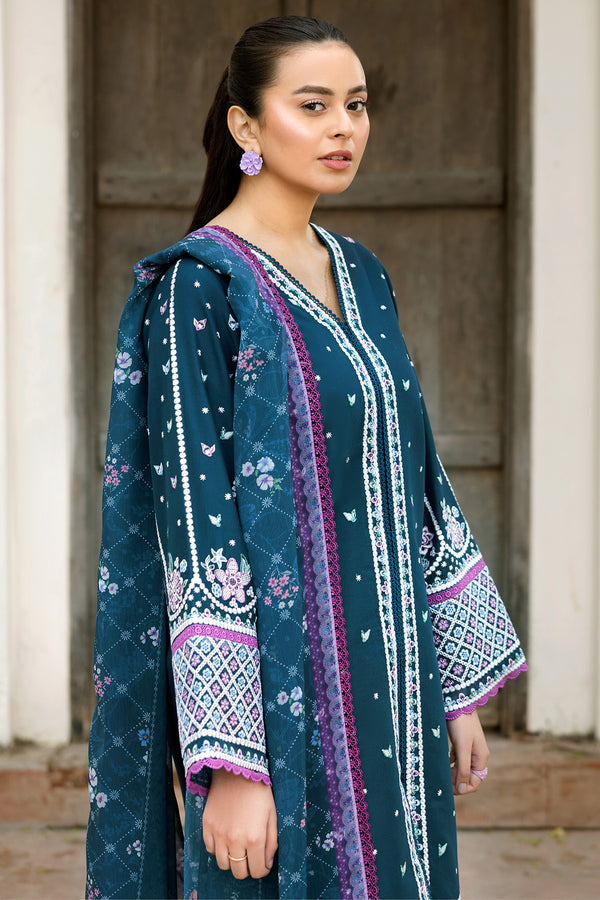 Farasha | Summer Weaves Embroidered Lawn | Blue Allure - by - Libasekhas UK - Registered Vendor of : Farasha - 100% Original Designer Dresss