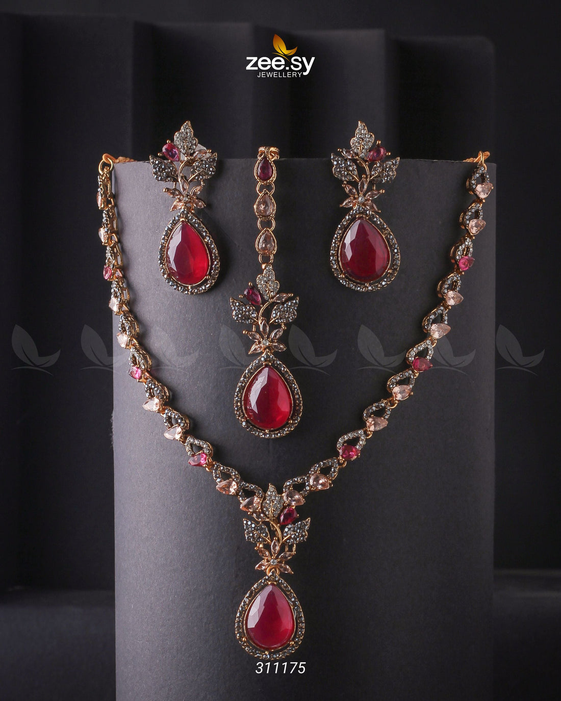 Opal Necklace Set - by - Libasekhas UK - Registered Vendor of : Zeesy - 100% Original Designer Dresss