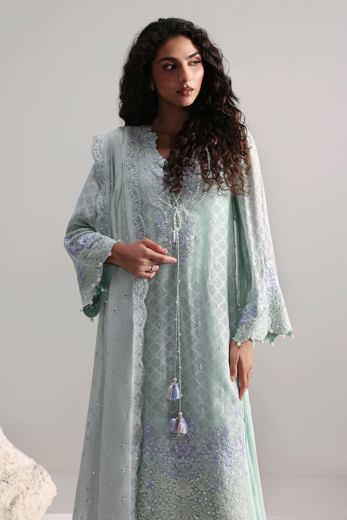 Afrozeh | Slate Ready to Wear | Elysia - by Libasekhas UK - Registered Vendor of : Afrozeh - 100% Original Designer Dress