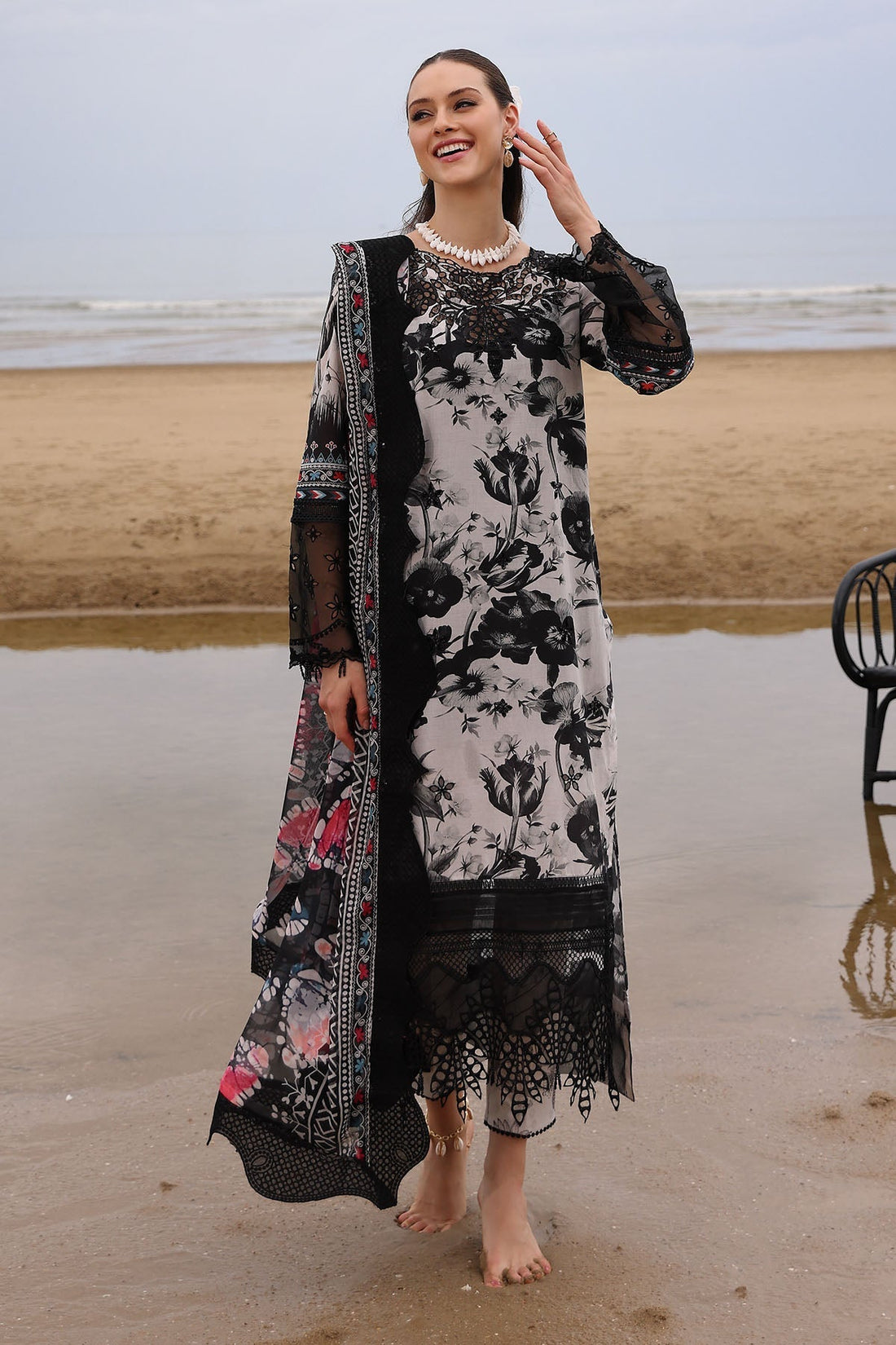 Nureh | Gardenia Embroidered Lawn 25 | NSG-175 - by - Libasekhas UK - Registered Vendor of : Nureh - 100% Original Designer Dresss