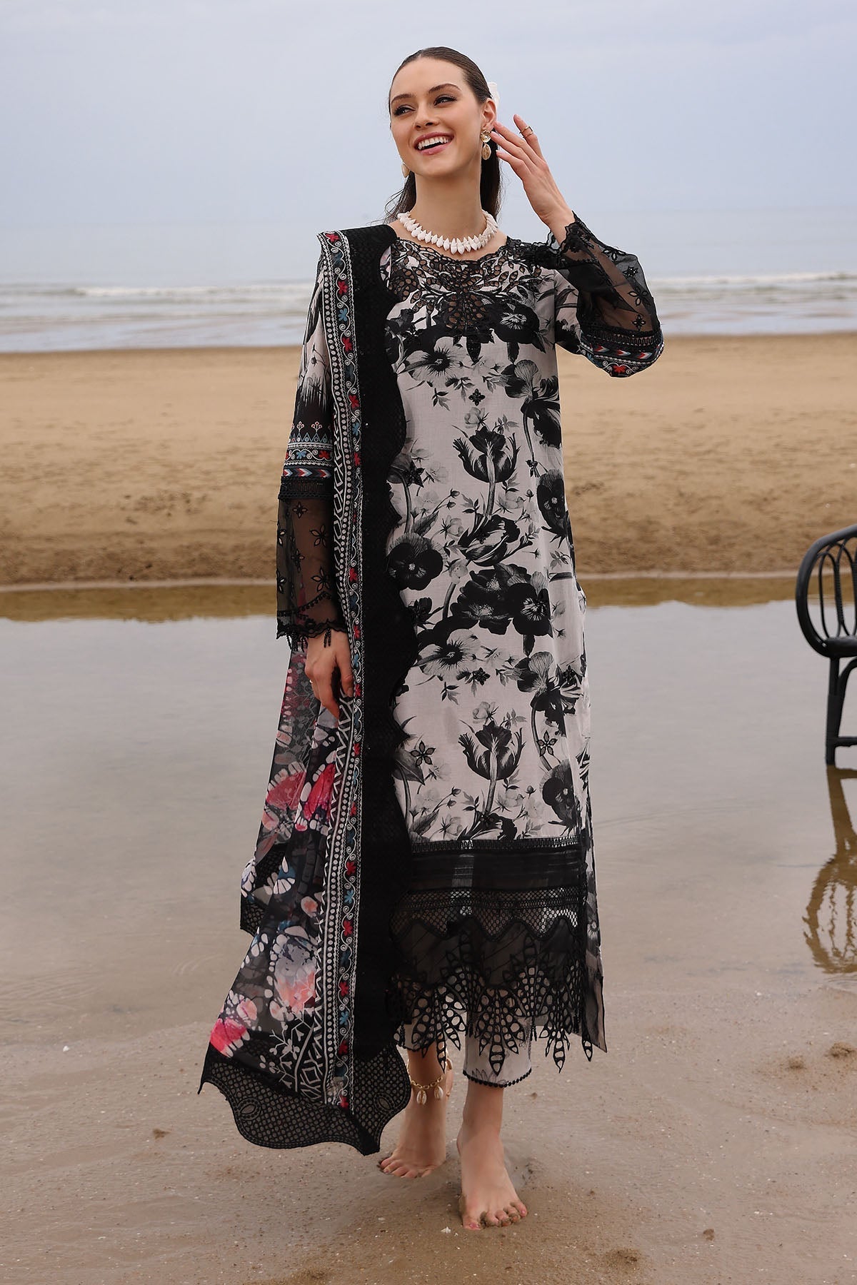 Nureh | Gardenia Embroidered Lawn 25 | NSG-175 - by - Libasekhas UK - Registered Vendor of : Nureh - 100% Original Designer Dresss