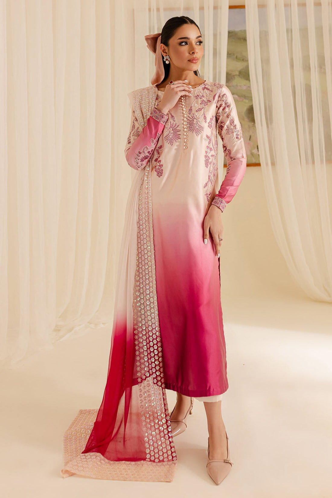 Nureh | Shades of Summer | NP-600 - by Libasekhas UK - Registered Vendor of : Nureh - 100% Original Designer Dress