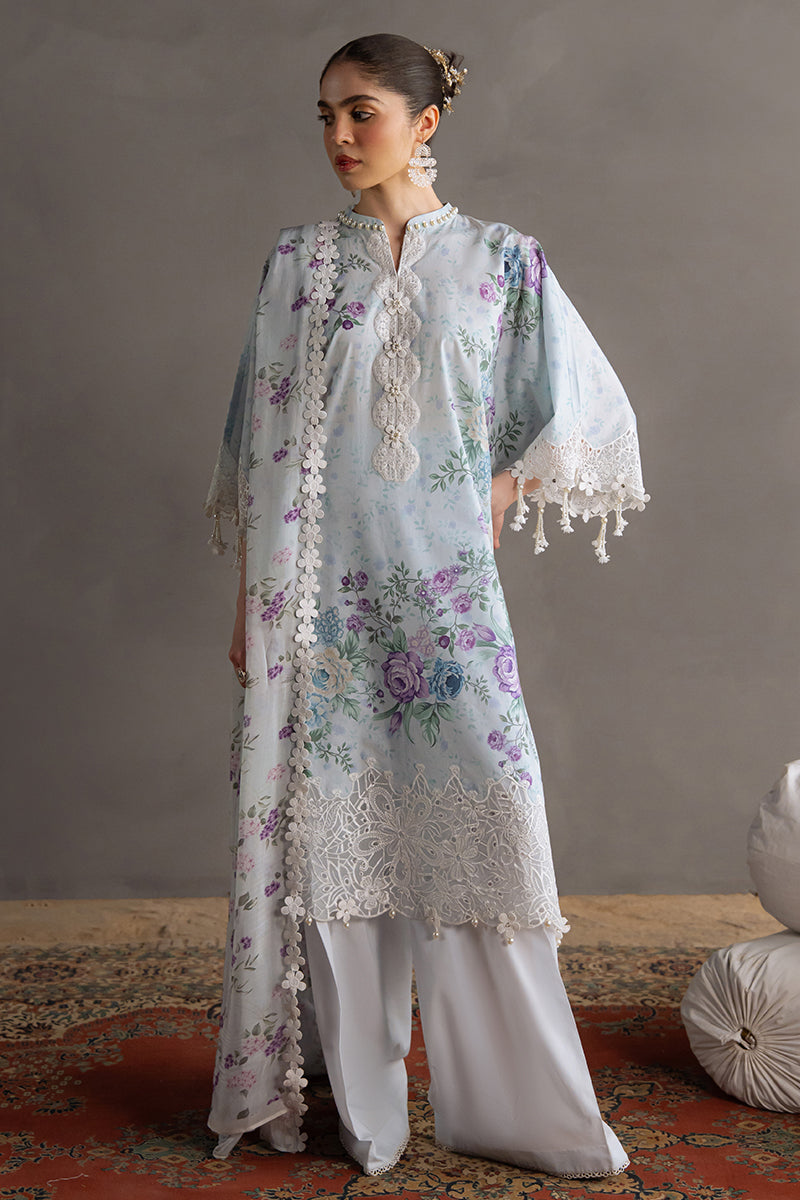Cross Stitch | Eid Lawn Edit 25 | OCEAN BREEZE - by - Libasekhas UK - Registered Vendor of : Cross Stitch - 100% Original Designer Dresss