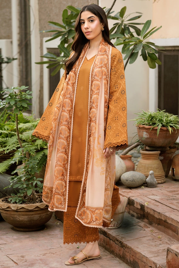 Farasha | Summer Weaves Embroidered Lawn | Golden Dusk - by - Libasekhas UK - Registered Vendor of : Farasha - 100% Original Designer Dresss