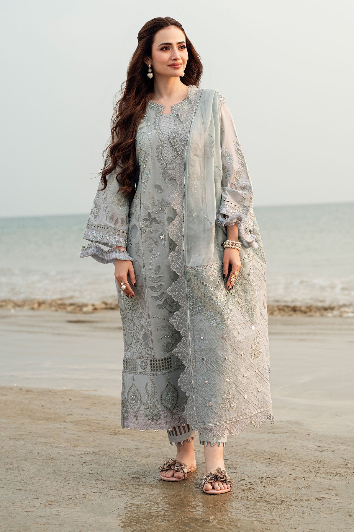 Nureh | Khuwab Luxury Lawn | NE-145 - by - Libasekhas UK - Registered Vendor of : Nureh - 100% Original Designer Dresss