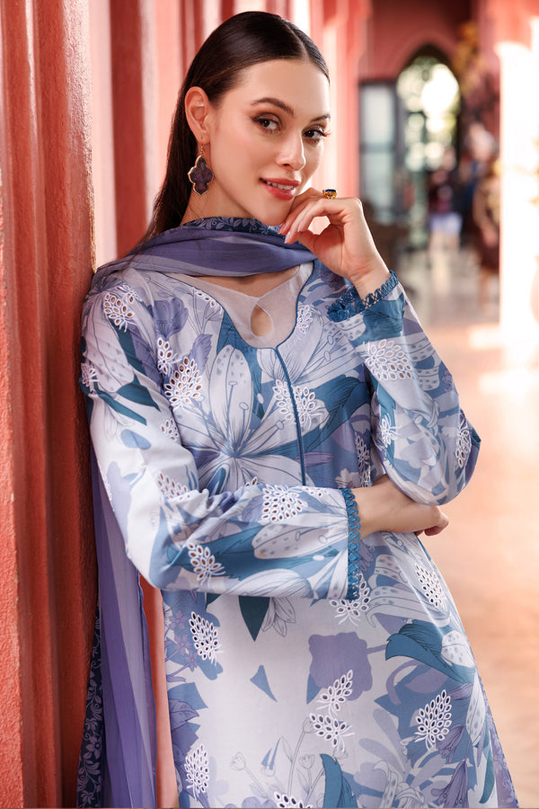 Farasha | Printed Essentials | Blue Passion - by - Libasekhas UK - Registered Vendor of : Farasha - 100% Original Designer Dresss