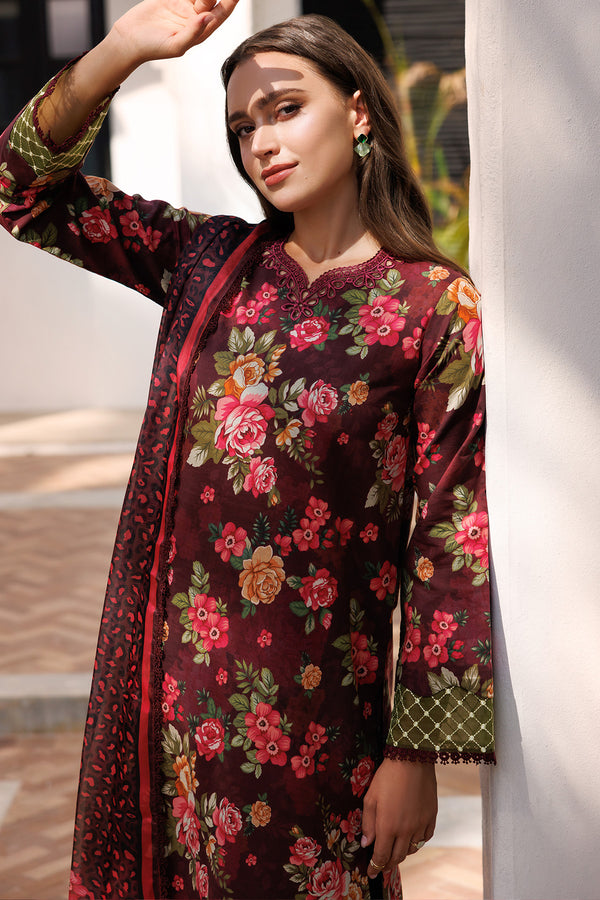 Farasha | Printed Essentials | Floral Berry - by - Libasekhas UK - Registered Vendor of : Farasha - 100% Original Designer Dresss