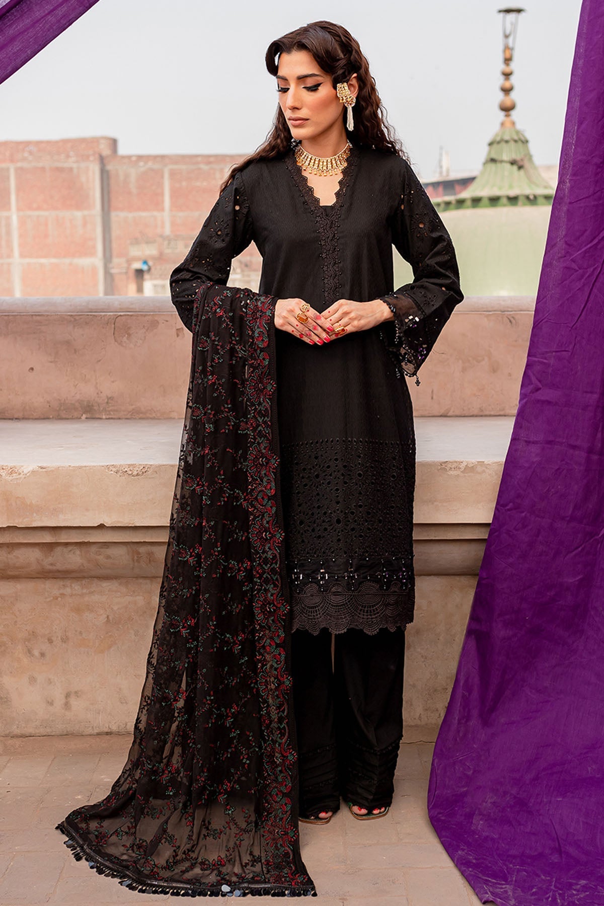 Nureh | Lawn Jacquard | NS-80 - by - Libasekhas UK - Registered Vendor of : Nureh - 100% Original Designer Dresss