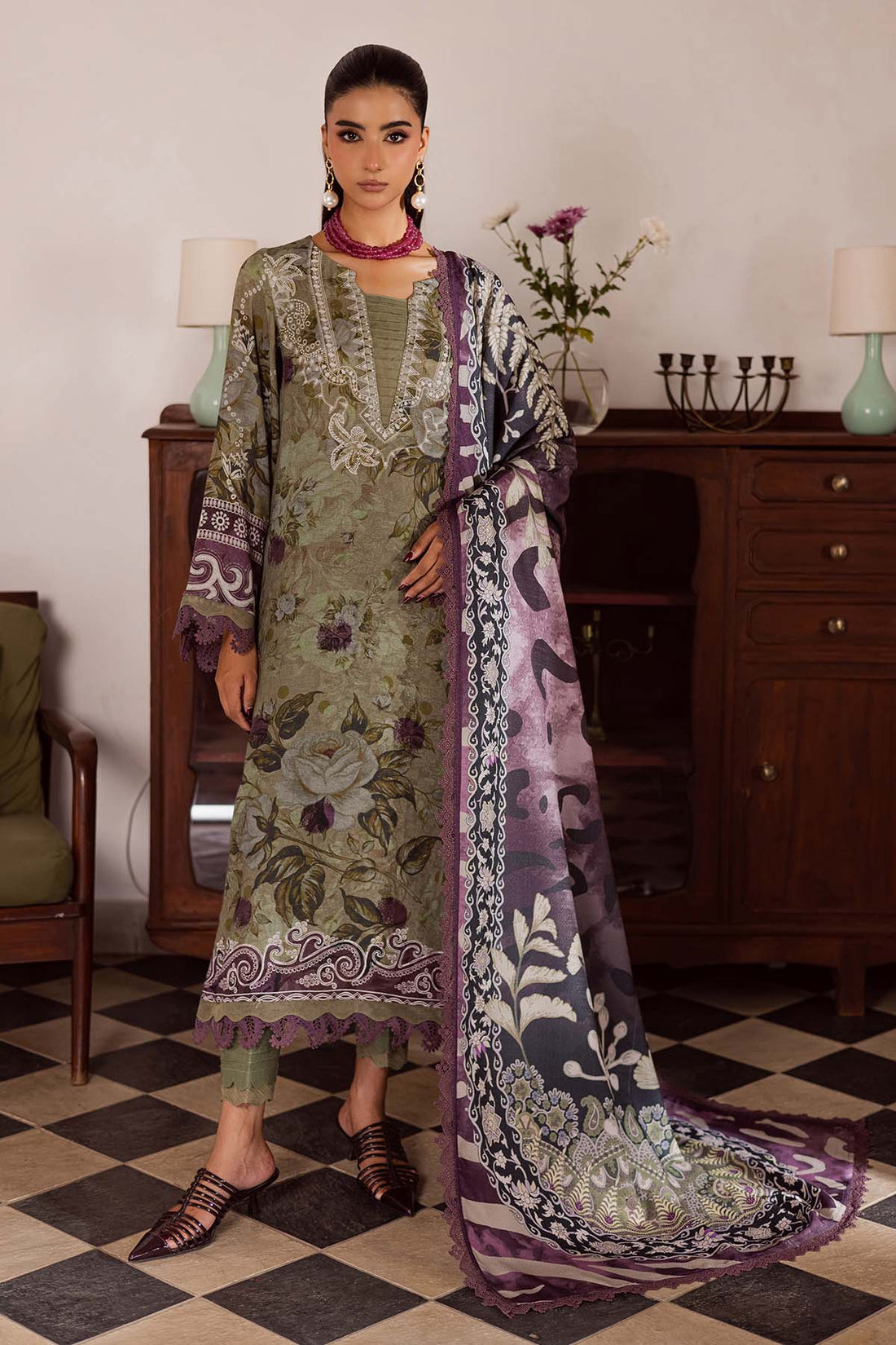 Nureh | Linen Jacquard | SP-191 - by Libasekhas UK - Registered Vendor of : Nureh - 100% Original Designer Dress