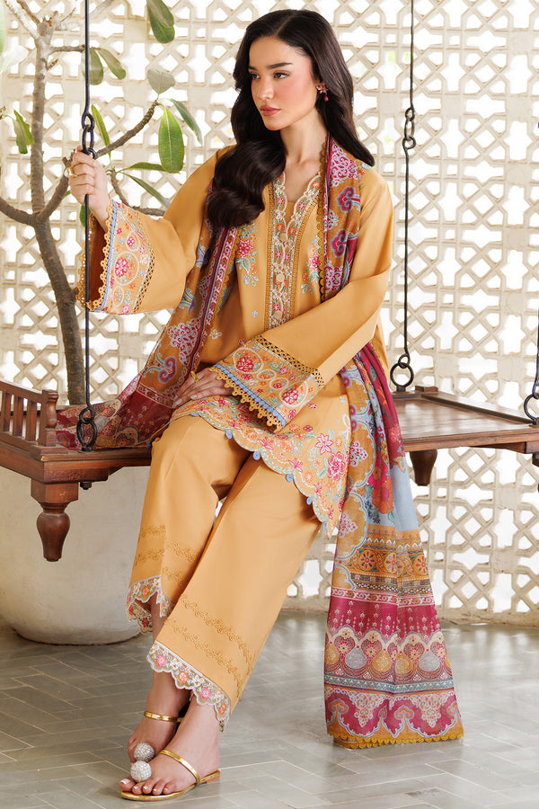 Farasha | Summer Weaves Embroidered Lawn | Golden Bloom - by - Libasekhas UK - Registered Vendor of : Farasha - 100% Original Designer Dresss