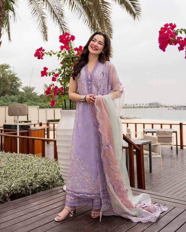 Faiza Saqlain | AYA - Unstitched Luxury Lawn '26 | Suela - by Libasekhas UK - Registered Vendor of : Faiza Saqlain - 100% Original Designer Dress