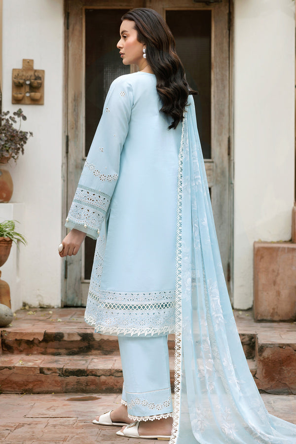 Farasha | Summer Weaves Embroidered Lawn | Sky Haze - by - Libasekhas UK - Registered Vendor of : Farasha - 100% Original Designer Dresss
