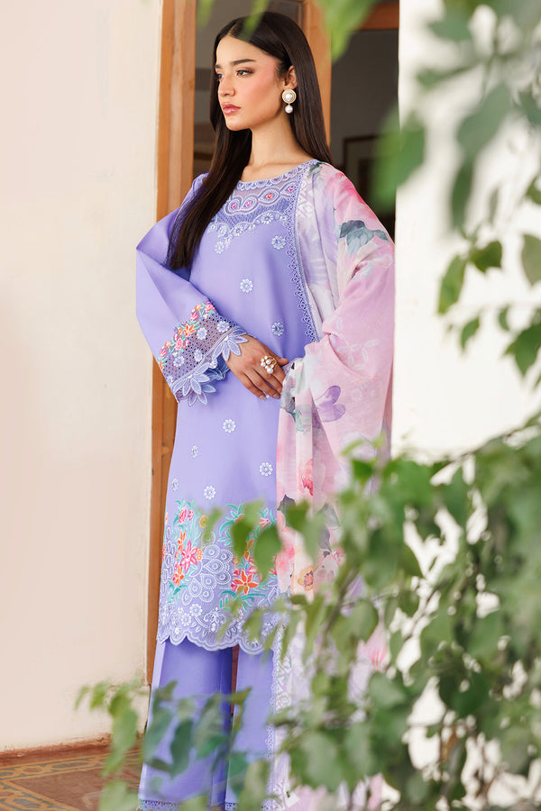 Farasha | Summer Weaves Embroidered Lawn | Lavender Dew - by - Libasekhas UK - Registered Vendor of : Farasha - 100% Original Designer Dresss