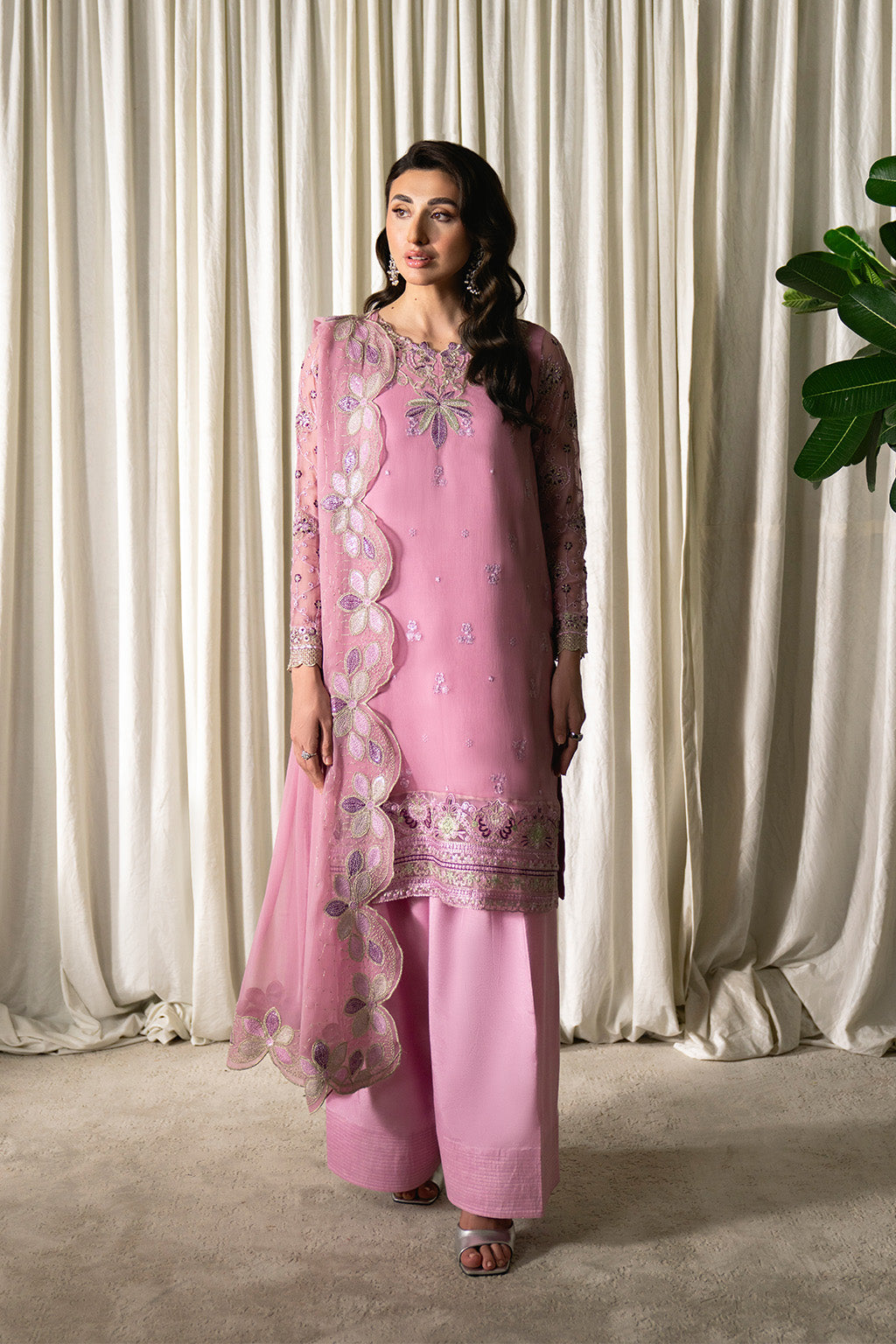 Neeshay | Ready to Wear Chiffon | RTW-CHFN-01 LILAC - by Libasekhas UK - Registered Vendor of : Neeshay - 100% Original Designer Dress