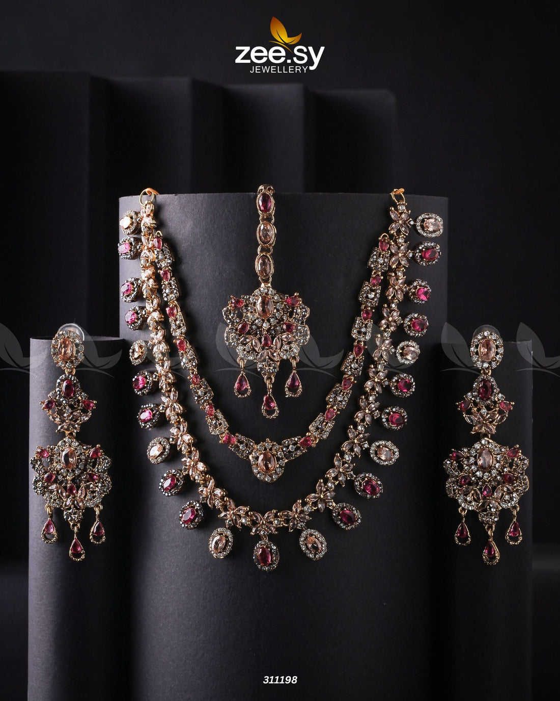 Zarqa Necklace - by - Libasekhas UK - Registered Vendor of : Zeesy - 100% Original Designer Dresss
