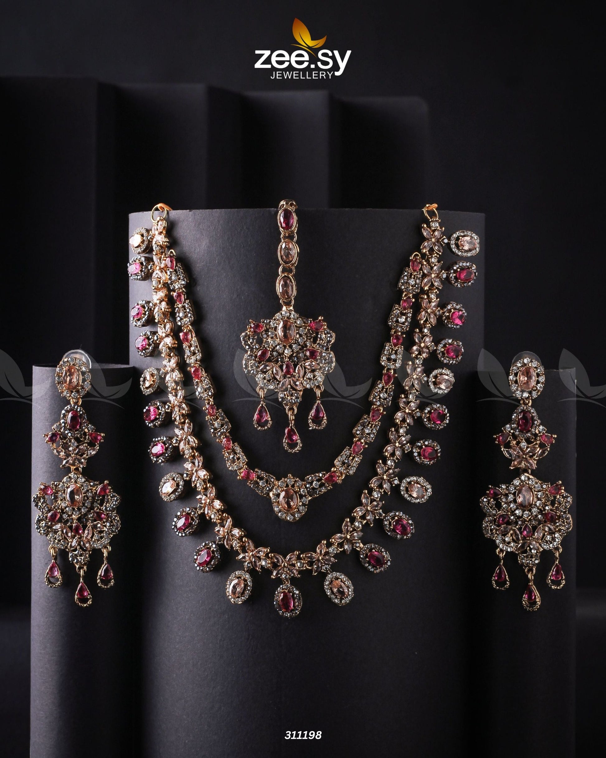 Zarqa Necklace - by - Libasekhas UK - Registered Vendor of : Zeesy - 100% Original Designer Dresss