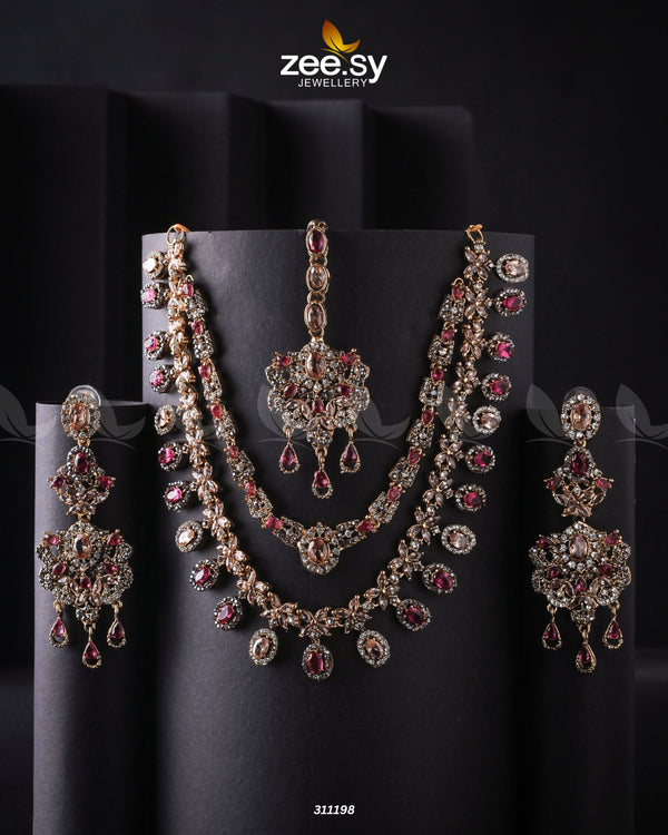 Zarqa Necklace - by - Libasekhas UK - Registered Vendor of : Zeesy - 100% Original Designer Dresss