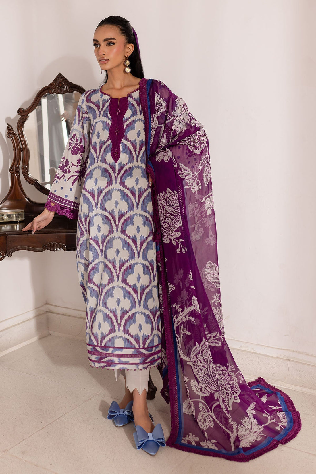 Nureh | Printed Lawn 25 | SP-147 - by - Libasekhas UK - Registered Vendor of : Nureh - 100% Original Designer Dresss