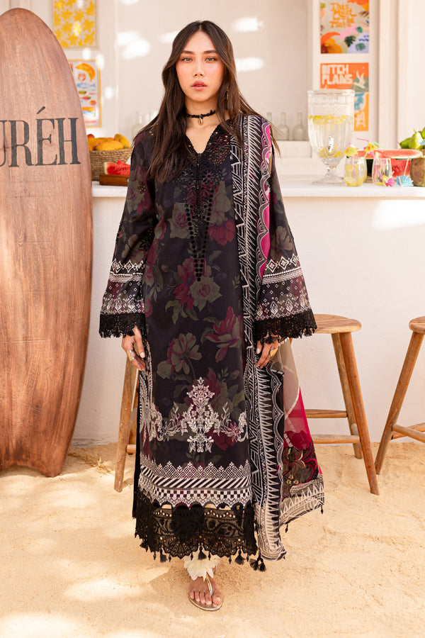 Nureh | Gardenia Lawn 24 | NS-133 A - by - Libasekhas UK - Registered Vendor of : Nureh - 100% Original Designer Dresss