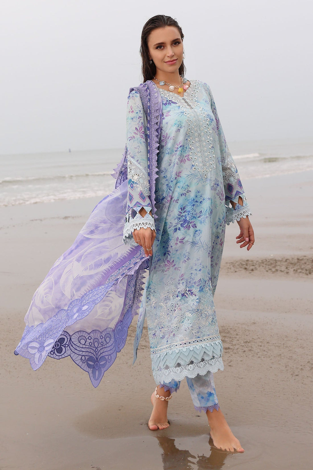 Nureh | Gardenia Embroidered Lawn 25 | NSG-176 - by - Libasekhas UK - Registered Vendor of : Nureh - 100% Original Designer Dresss