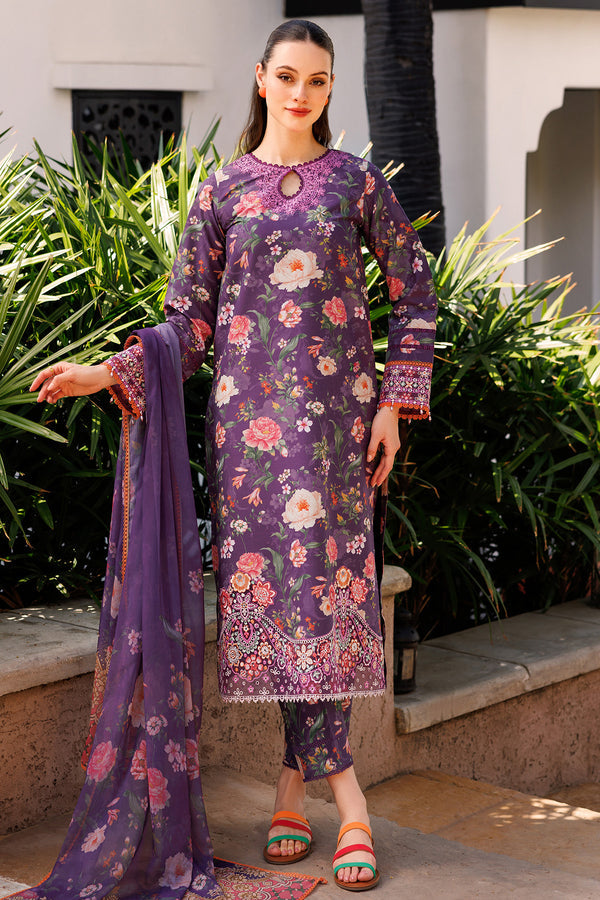 Farasha | Printed Essentials | Majestic Purple - by - Libasekhas UK - Registered Vendor of : Farasha - 100% Original Designer Dresss
