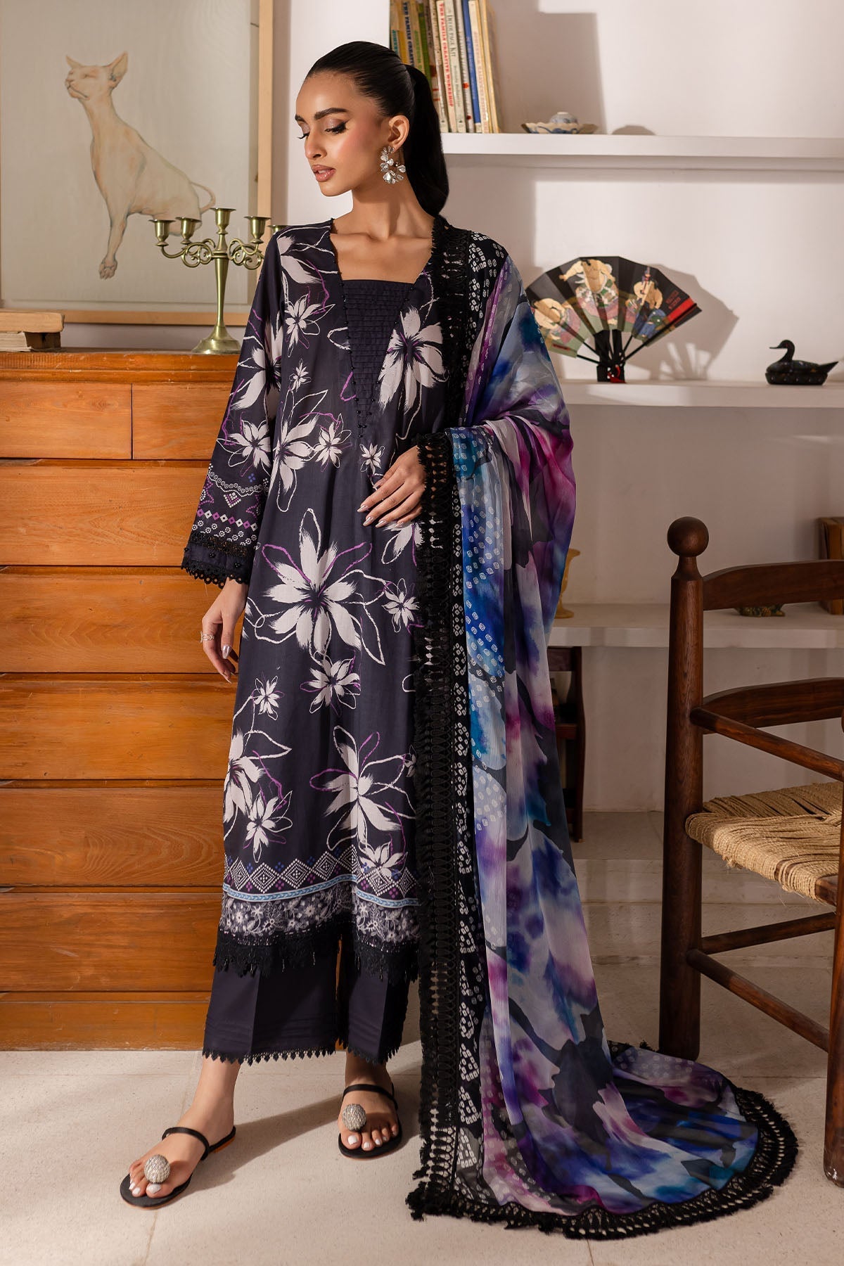 Nureh | Printed Lawn 25 | SP-150 - by - Libasekhas UK - Registered Vendor of : Nureh - 100% Original Designer Dresss