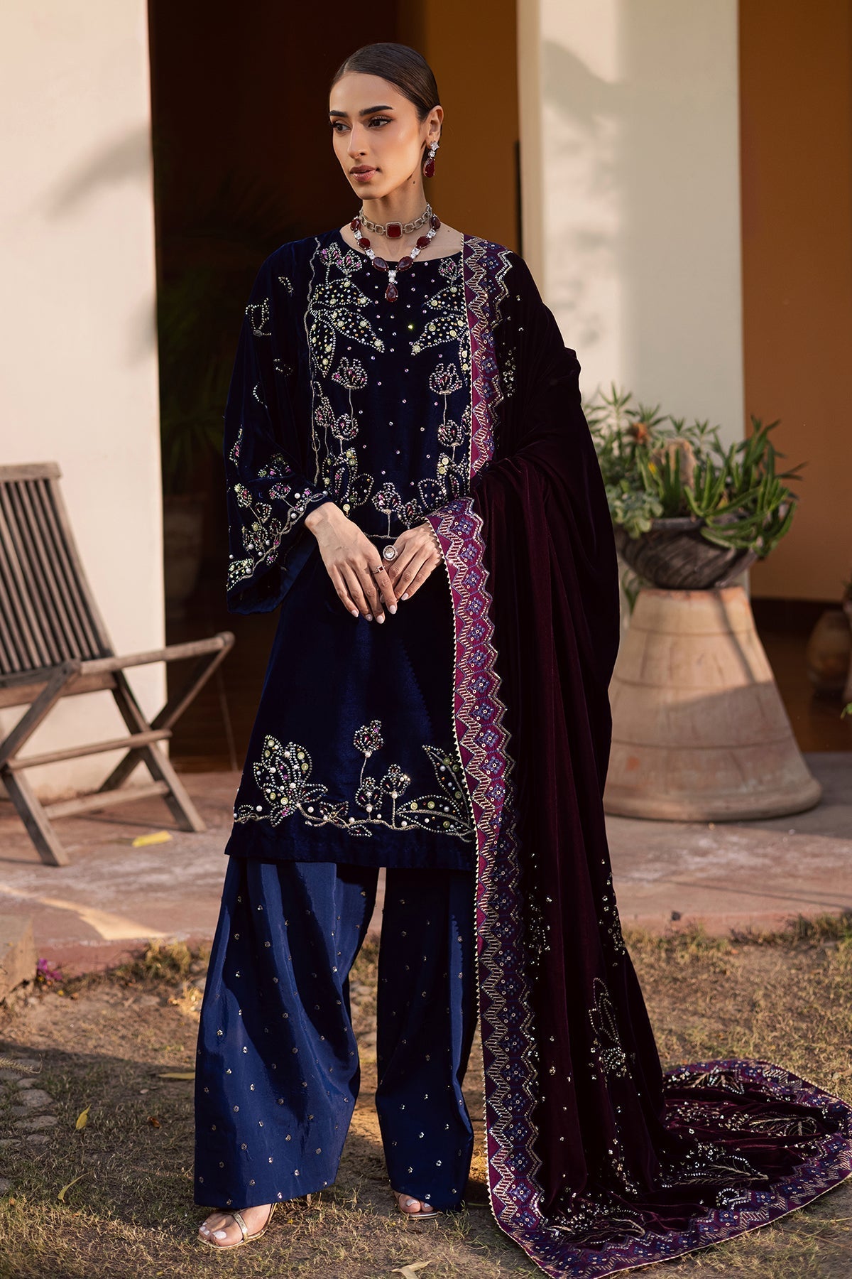 Nureh | Maya Velvet | NW-116 - by Libasekhas UK - Registered Vendor of : Nureh - 100% Original Designer Dress