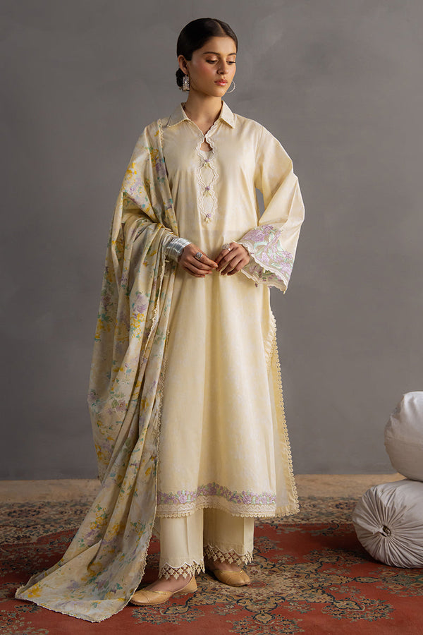 Cross Stitch | Eid Lawn Edit 25 | SUNSHINE GLOW - by - Libasekhas UK - Registered Vendor of : Cross Stitch - 100% Original Designer Dresss