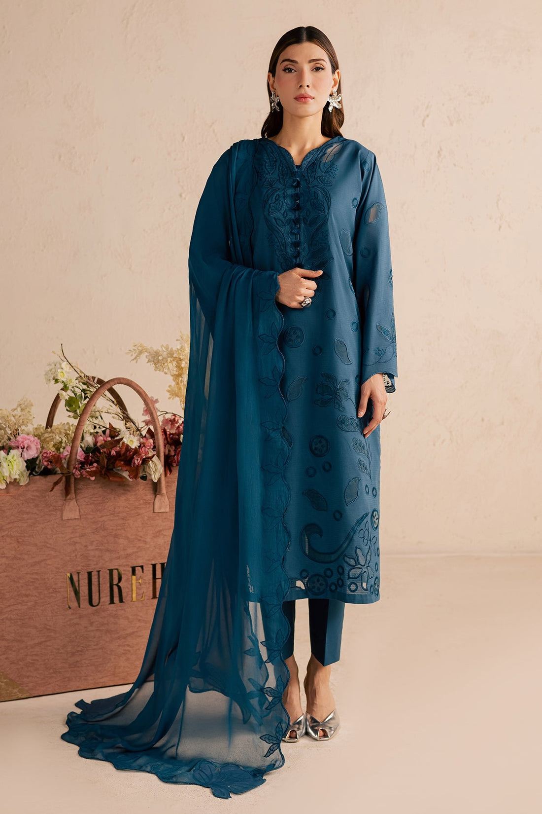 Nureh | Shades of Summer | NP-781 - by Libasekhas UK - Registered Vendor of : Nureh - 100% Original Designer Dress