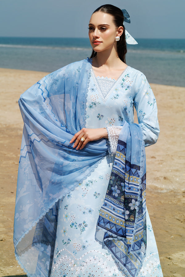 Farasha | Printed Essentials | Moonlit Blue - by - Libasekhas UK - Registered Vendor of : Farasha - 100% Original Designer Dresss