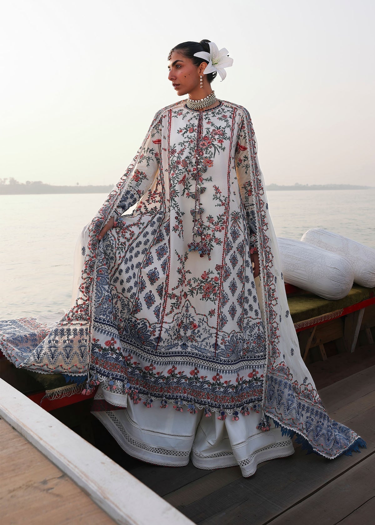 Hussain Rehar | Kalabagh Luxury Lawn 26 | Yuki - by Libasekhas UK - Registered Vendor of : Hussain Rehar - 100% Original Designer Dress