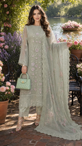 Saadia Asad | Nooriyah Luxury Chiffon | D1 - Pistachio Mist - by Libasekhas UK - Registered Vendor of : Saadia Asad - 100% Original Designer Dress