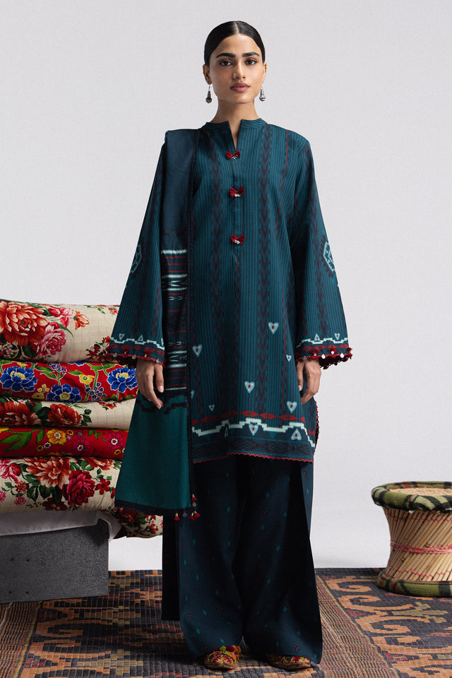 Zara ShahJahan | Coco Prints Winter 26 | Leela-10B - by Libasekhas UK - Registered Vendor of : Zara ShahJahan - 100% Original Designer Dress
