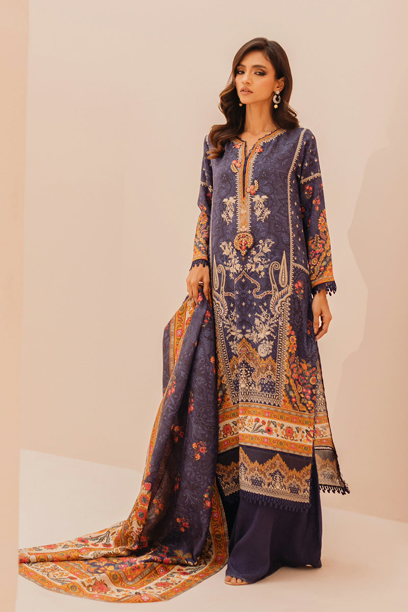 Mina Hasan | Signature Pret | Navy Garden - by Libasekhas - Registered Vendor of : Mina Hasan - 100% Original Designer Dress