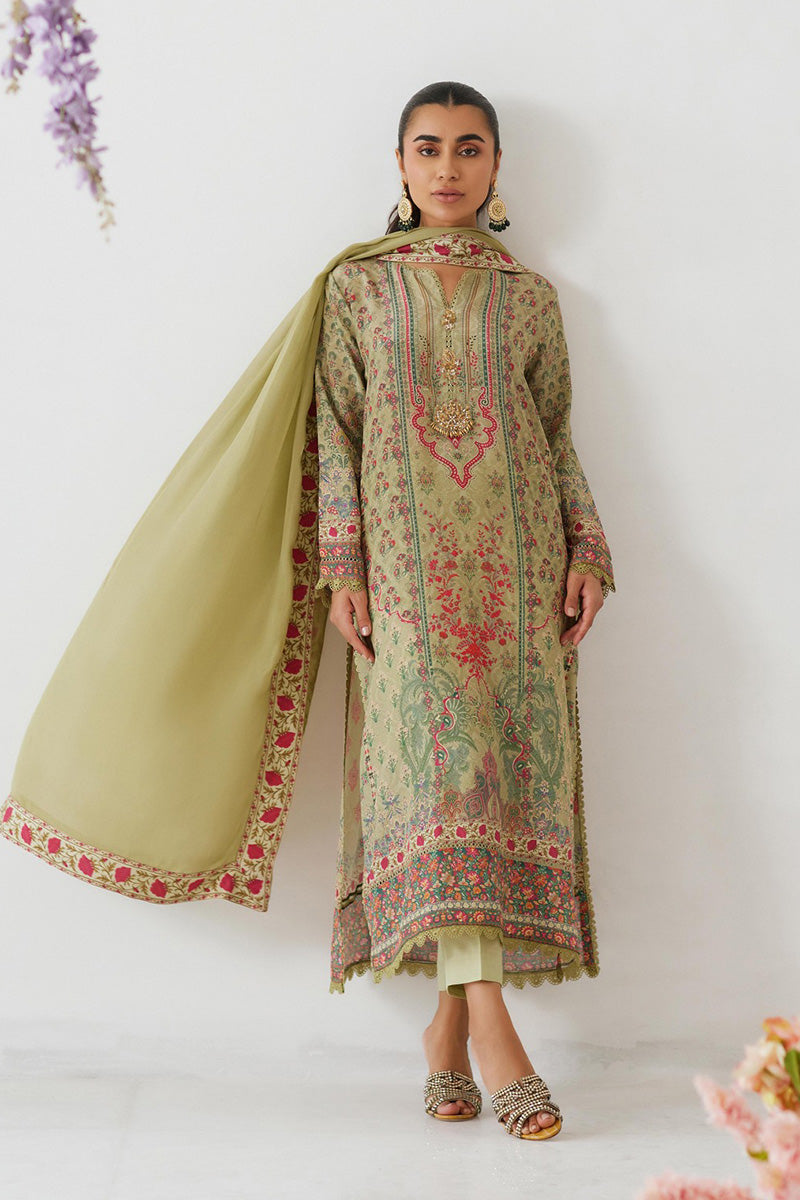 Mina Hasan | Signature Pret | Sage Sanguine - by Libasekhas - Registered Vendor of : Mina Hasan - 100% Original Designer Dress