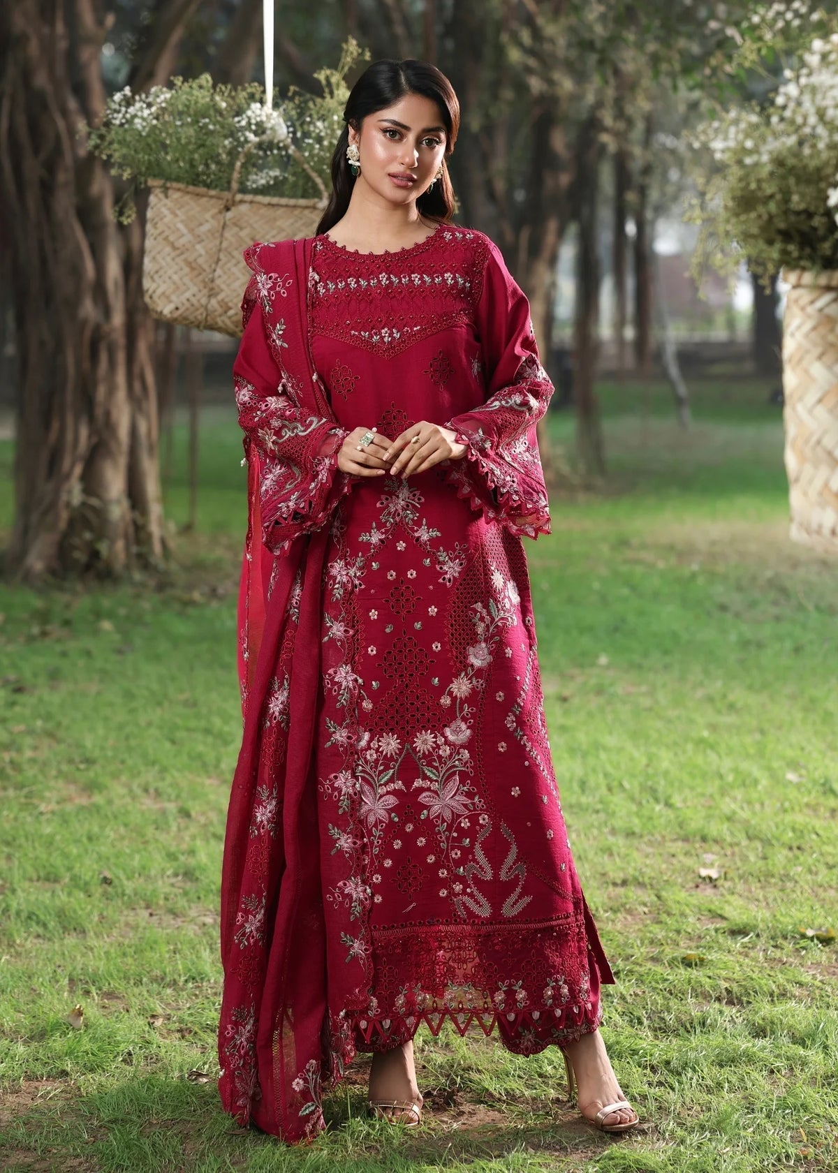 Sardinia | Tales of Petals | FLORAL FUCHSIA - by Libasekhas UK - Registered Vendor of : Sardinia - 100% Original Designer Dress