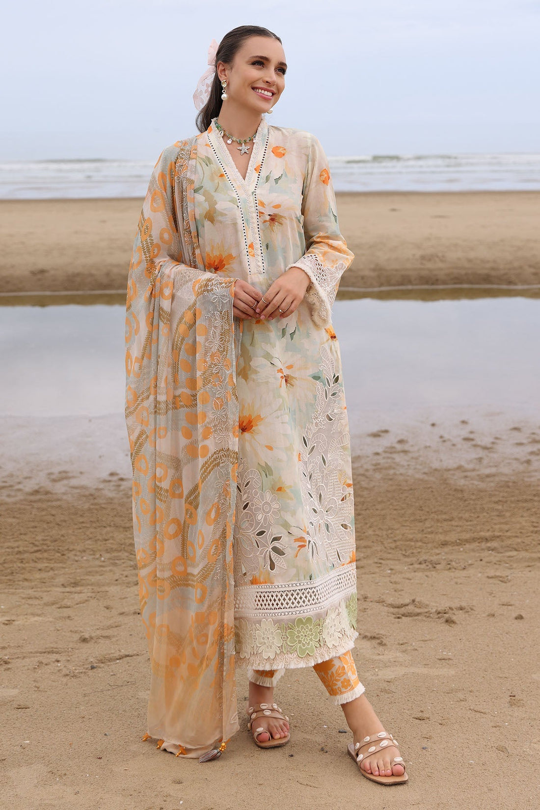 Nureh | Gardenia Embroidered Lawn 25 | NSG-169 - by - Libasekhas UK - Registered Vendor of : Nureh - 100% Original Designer Dresss