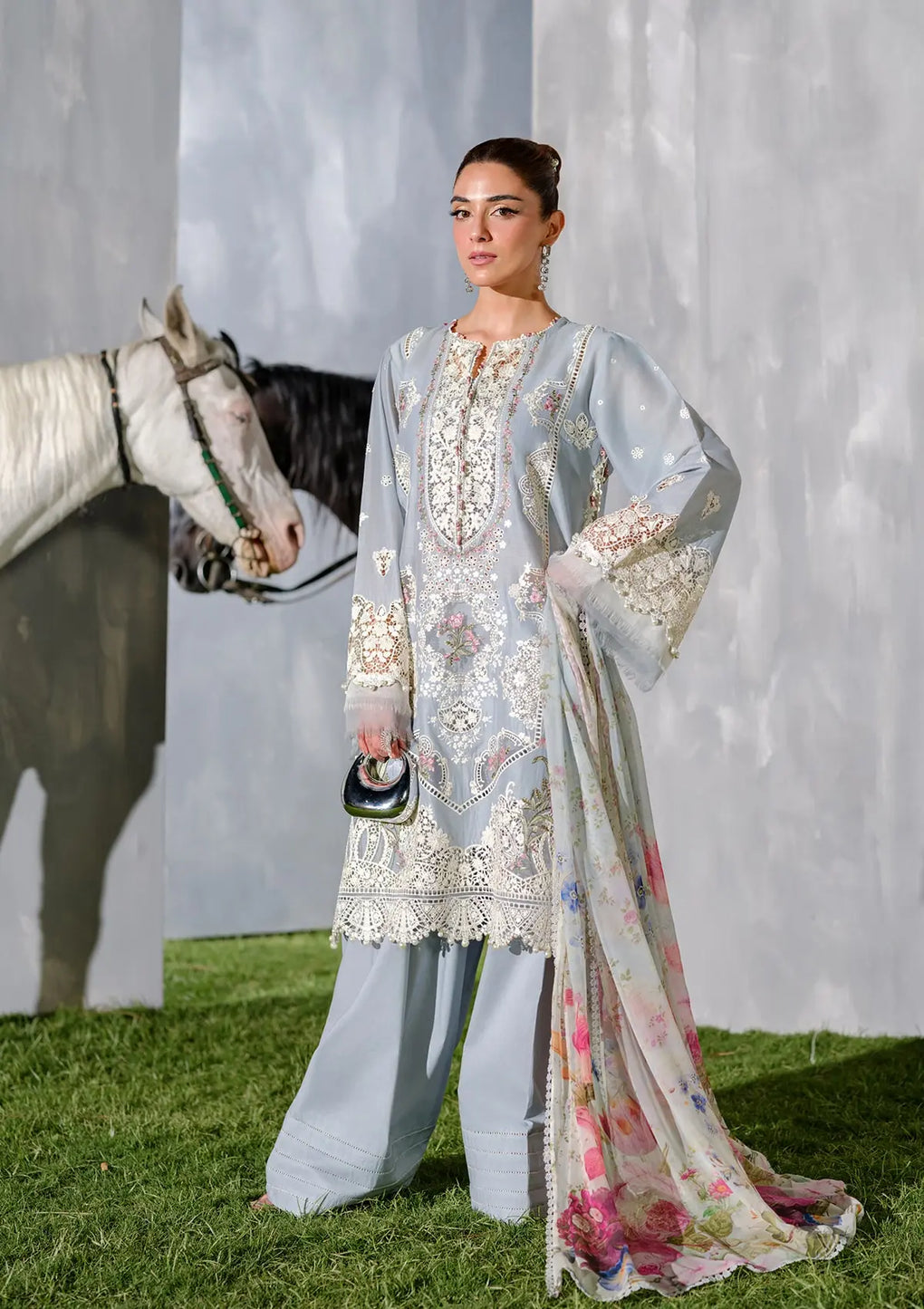 Elaf Premium | Luxury Lawn 25 | ELH-7B ISSABEL - by - Libasekhas UK - Registered Vendor of : Elaf Premium - 100% Original Designer Dresss