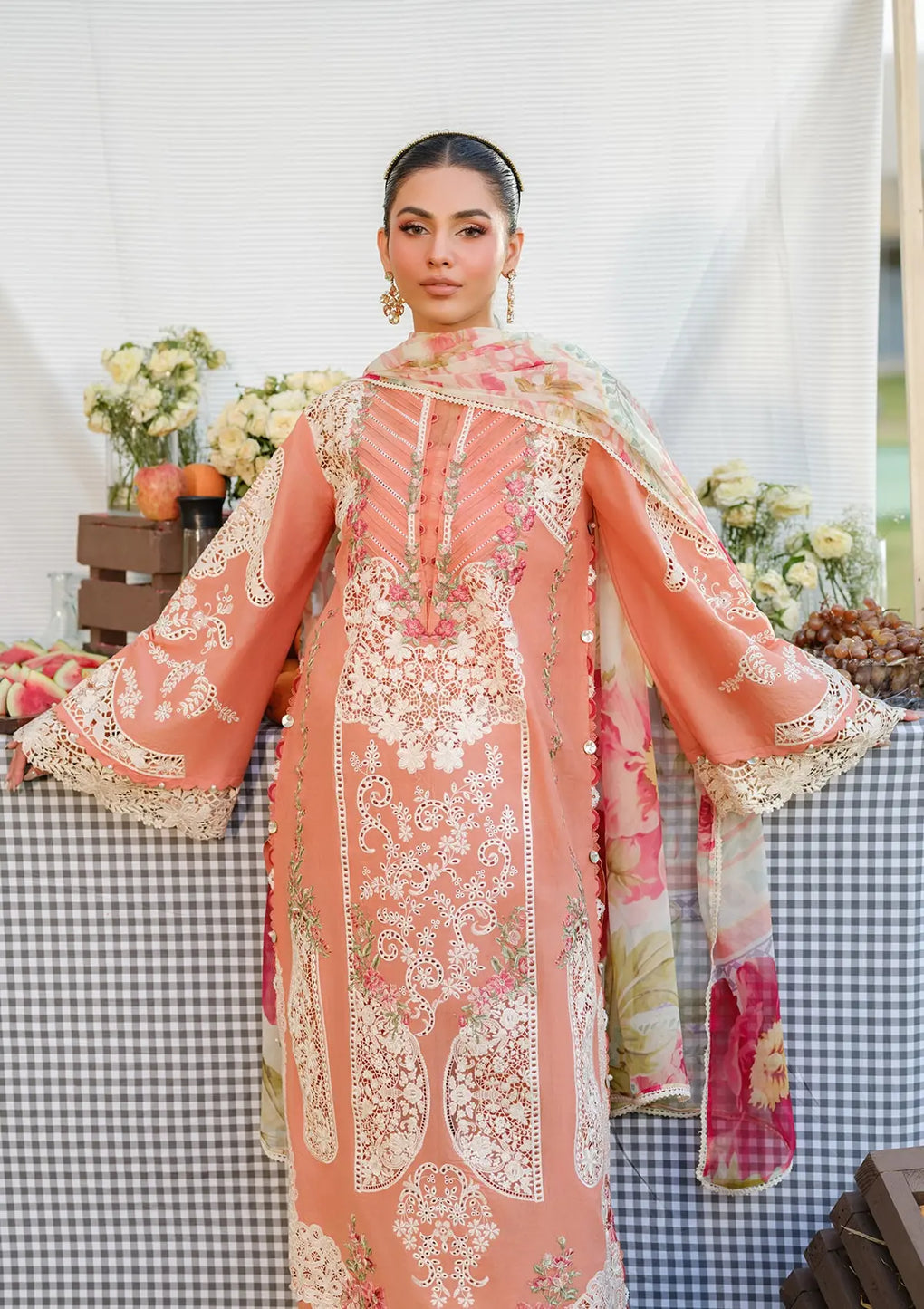 Elaf Premium | Luxury Lawn 25 | ELH-5A AUTUMN DREAM - by - Libasekhas UK - Registered Vendor of : Elaf Premium - 100% Original Designer Dresss
