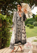 Elaf Premium | Printed Collection 24 | EEP-07B - Black Blossom - by - Libasekhas UK - Registered Vendor of : Elaf Premium - 100% Original Designer Dresss