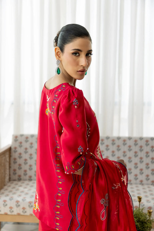 Wahaj M Khan | Sanam Luxe | Cherry Rouge Sanam - by Libasekhas UK - Registered Vendor of : Wahaj M Khan - 100% Original Designer Dress
