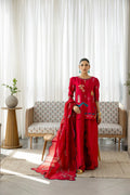 Wahaj M Khan | Sanam Luxe | Cherry Rouge Sanam - by Libasekhas UK - Registered Vendor of : Wahaj M Khan - 100% Original Designer Dress