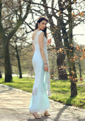 Layla Chatoor | Luxury Pret | Ice Blue Long Top - by Libasekhas UK - Registered Vendor of : Layla Chatoor - 100% Original Designer Dress