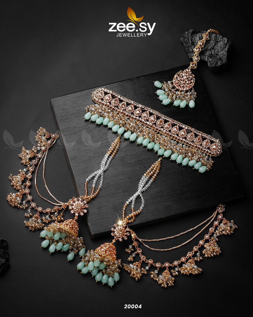 Noor Bano Guluband Necklace - by - Libasekhas UK - Registered Vendor of : Zeesy - 100% Original Designer Dresss